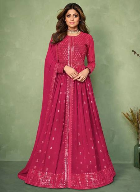Pink Colour Aashirwad Aadhya 9160 Series New Wedding Wear Designer Salwar Suits Collection 9163